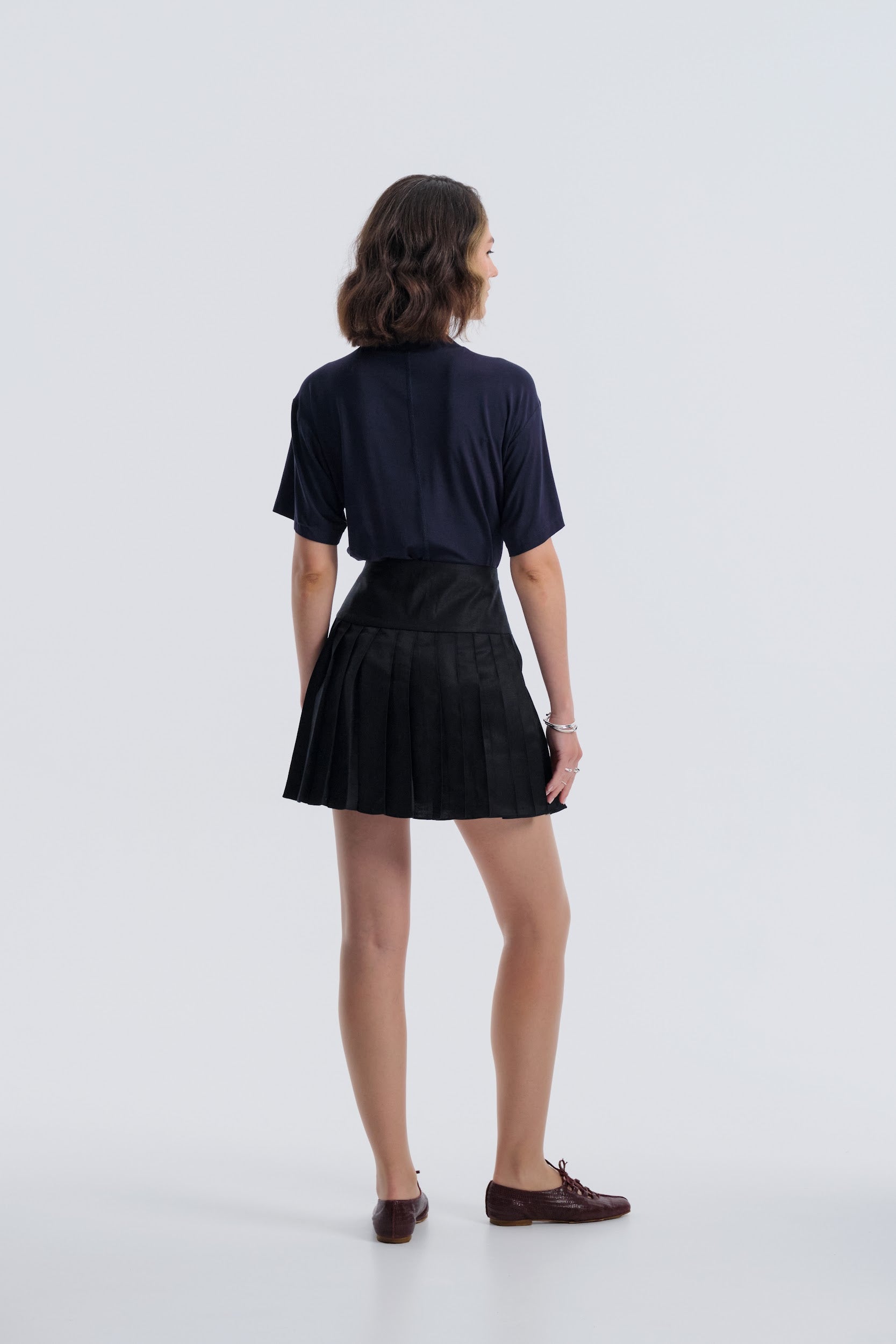 Fetovaia Noir Pleated Skirt