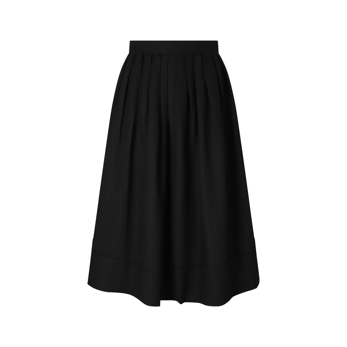 Milos Noir Midi Skirt